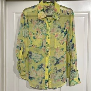 Sheer Floral Blouse